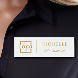 Anpassningsbar Logotyp Business Employee Namn Whit