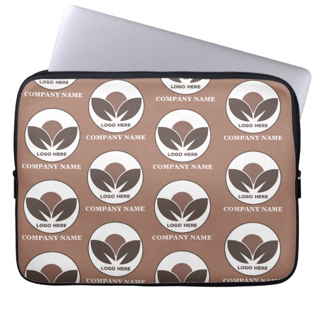 Anpassningsbar Logotyp Business | Mocha Mousse Laptop Fodral (Framsidan)