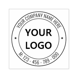 Anpassningsbar Logotyp Business Namn Mobil Personl Stämpel