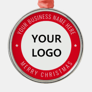 Anpassningsbar Logotyp Business Office jul Firande Julgransprydnad Metall