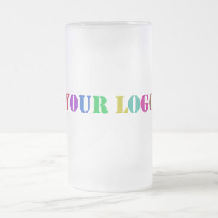 Anpassningsbar Logotyp Business Promocing Glass Be Frostat Ölglas