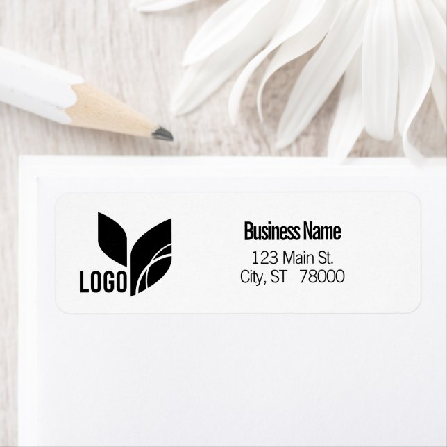 Anpassningsbar Logotyp Business Returadress Etikett (Insitu)