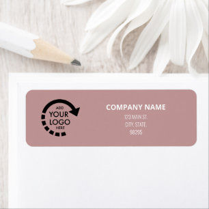 Anpassningsbar Logotyp Business Returadress Ro Tau Etikett