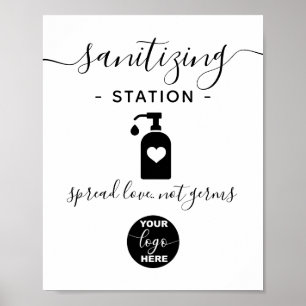 Anpassningsbar Logotyp Business Safety Sanitizing Poster