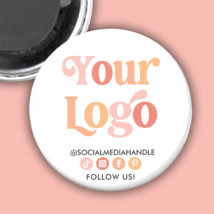 Anpassningsbar Logotyp Business Social Media Promo Magnet