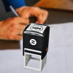 Anpassningsbar LOGOTYP Circular Self Inking Rubber Självfärgande Stämpel