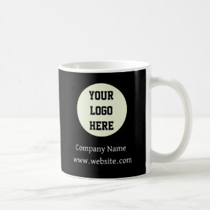 Anpassningsbar Logotyp Company Black Business Corp Kaffemugg