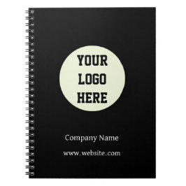 Anpassningsbar Logotyp Company Black Business Cust Anteckningsbok