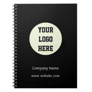 Anpassningsbar Logotyp Company Black Business Cust Anteckningsbok