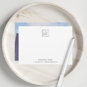 Anpassningsbar Logotyp Company Business Namn Photo Anteckningskort