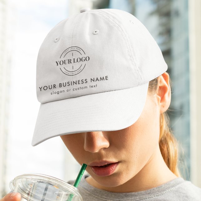 Anpassningsbar Logotyp Company Business Namn Sloga Keps (Skapare uppladdad)