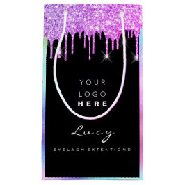 Anpassningsbar Logotyp Company Namn Drips Holograp