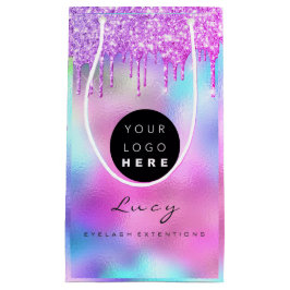 Anpassningsbar Logotyp Company Namn Glitter Hologr