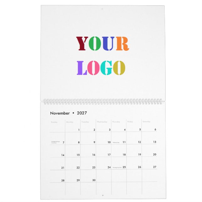 Anpassningsbar Logotyp din PR-kalender Kalender (Nov 2027)