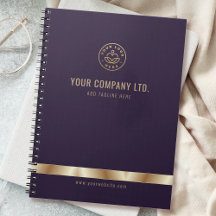 Anpassningsbar Logotyp Elegant Lila Guld