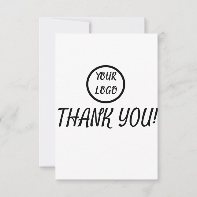 Anpassningsbar Logotyp Elegant Modern tackkort Tack Kort (Framsida)