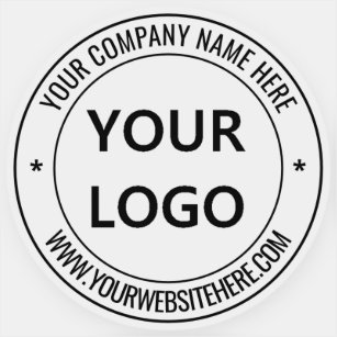 Anpassningsbar Logotyp eller Fototext och Frimärke Klistermärken