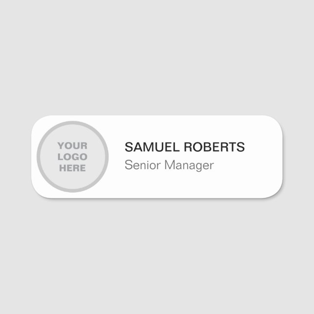 Anpassningsbar Logotyp Employee Namn bricka - Magn Namnbricka (Framsida)