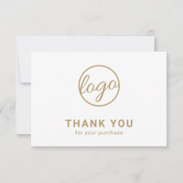 Anpassningsbar Logotyp Enkel Elegant Guld Business Tack Kort