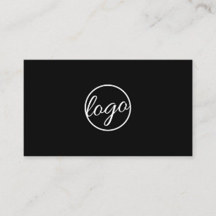 Anpassningsbar Logotyp Enkel Professionell, svart  Visitkort