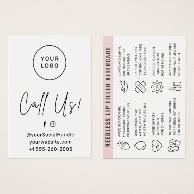 Anpassningsbar Logotyp Eventuellt Färg Nål-fyllnad Visitkort (Framsida & baksida)