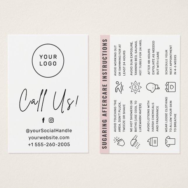 Anpassningsbar Logotyp eventuellt Färg sockerbetsk Visitkort (Framsida & baksida)