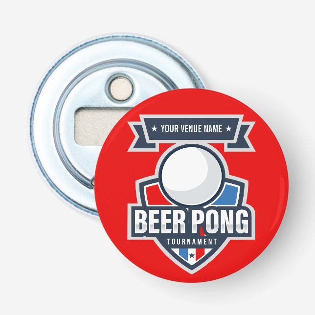 Anpassningsbar Logotyp för Beer Pong-turnering Flasköppnare (Framsidan)