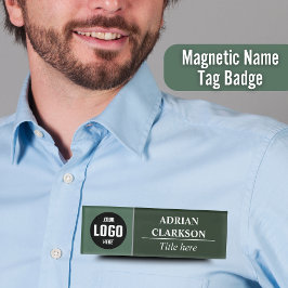 Anpassningsbar Logotyp Forest Grönt Magnetic Namn 