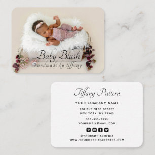 Anpassningsbar Logotyp Foto Modern Script Social M Visitkort