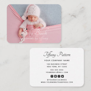 Anpassningsbar Logotyp Foto Modern Script Social M Visitkort