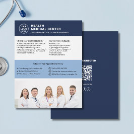 Anpassningsbar Logotyp Foto QR Healthcare Clinic D Reklamblad