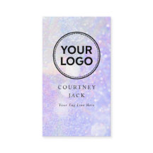  Anpassningsbar Logotyp Glitter Bokeh Modern HoloG