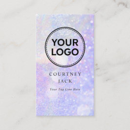  Anpassningsbar Logotyp Glitter Bokeh Modern HoloG Visitkort