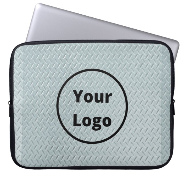 Anpassningsbar logotyp grått metall-utskrift laptop fodral (Framsidan)