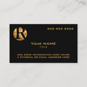 Anpassningsbar Logotyp Guld Visitkort