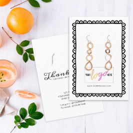 Anpassningsbar Logotyp Hand plockade Ram Öron Visn Visitkort