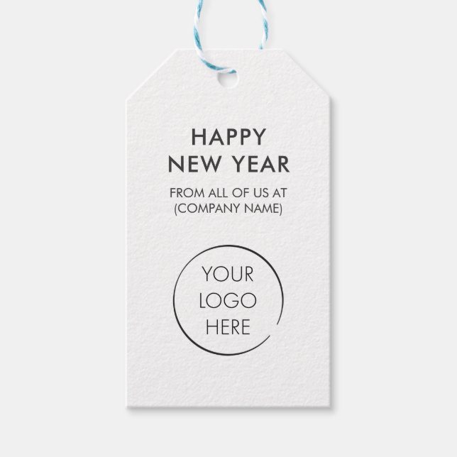 Anpassningsbar Logotyp Häng Märkre, Gott nytt år Presentetikett (Framsidan)
