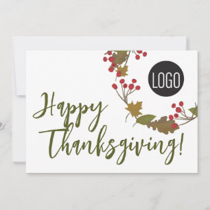 Anpassningsbar logotyp Happy thanksgiving från för Julkort