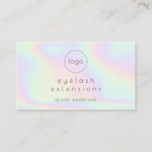 Anpassningsbar logotyp holografisk regnbågsförläng visitkort