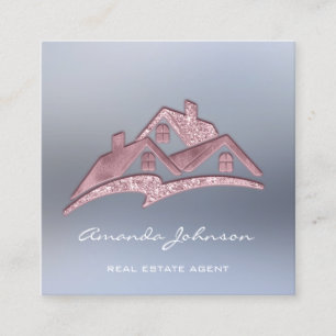 Anpassningsbar Logotyp House Real Gods Agent Home Fyrkantigt Visitkort