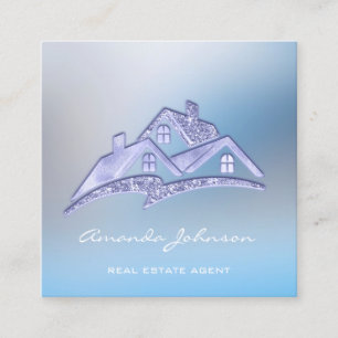 Anpassningsbar Logotyp House Real Gods Agent Home Fyrkantigt Visitkort