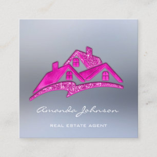 Anpassningsbar Logotyp House Real Gods Agent Home Fyrkantigt Visitkort