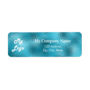 Anpassningsbar logotyp image business sea blue ret returadress etikett