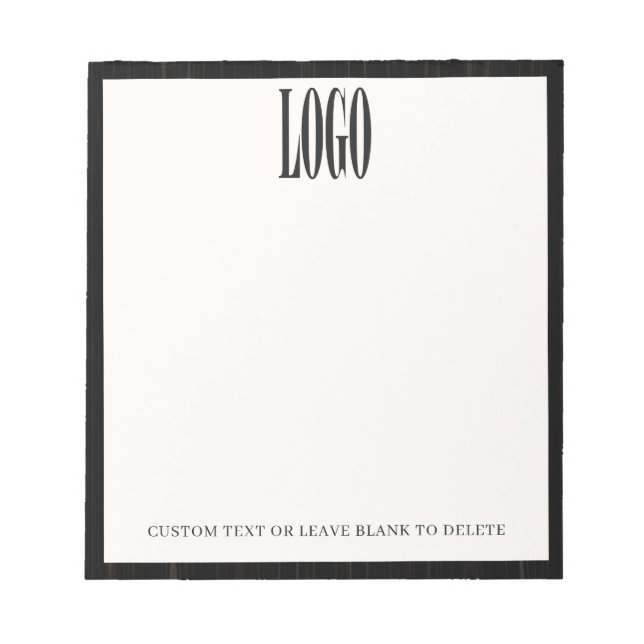 Anpassningsbar Logotyp Image Pic Wooden Business O Anteckningsblock (Framsida)