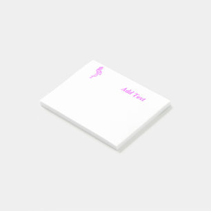 Anpassningsbar logotyp inom rosa flamingo business post-it block