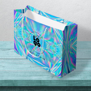 Anpassningsbar Logotyp Iridescent Stora Pappra Sho