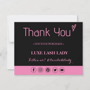 Anpassningsbar Logotyp Lash Business - tack för di Kort