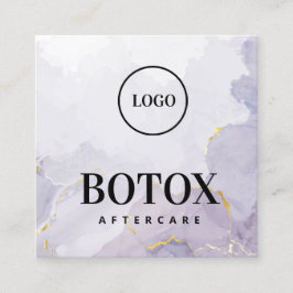 Anpassningsbar Logotyp Lila Mauve Botox Aftercare Fyrkantigt Visitkort