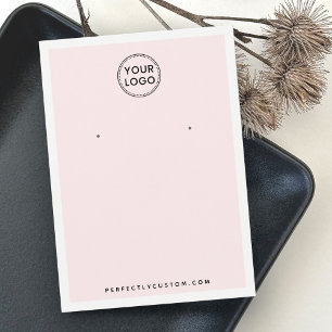 Anpassningsbar logotyp Ljus blek rosa visning örr Visitkort