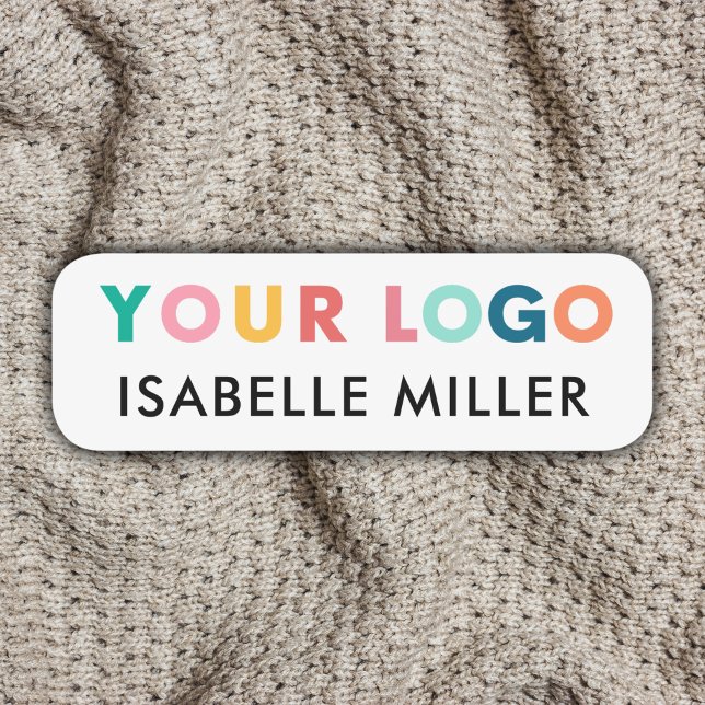 Anpassningsbar Logotyp Magnetic eller Safety Pin E Namnbricka (Custom Logo Magnetic or Safety Pin Employee Name Tag)